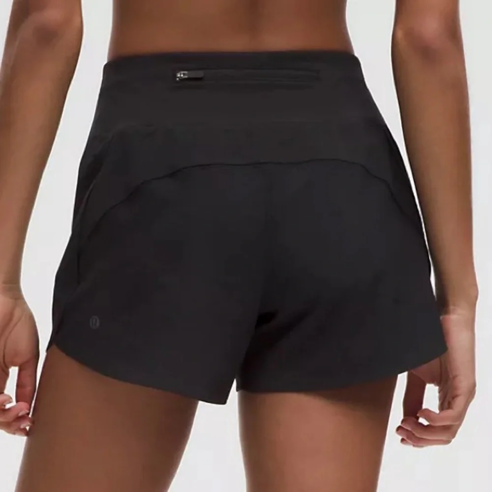 New Lululemon Black Speed Up High-Rise Short 4" Updated - Picture 3 of 6